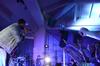The audience excitedly reaches toward LeCrae as he performs at the Homecoming concert.  - Photo by Anne Richoux