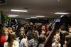 The lobby outside the chapel is filled with students and guests waiting to take pictures and talk with performers Bone Hampton, Propaganda, and Dee-1 after the  Homecoming concert. - Photo by Anne Richoux
