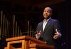 Bryan Loritts, lead pastor of Fellow Memphis church, speaks in chapel on racial reconciliation in churches. - Photo by Jacob Moore