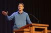 Ben Mandrell, senior pastor of Englewood Baptist Church, speaks during the Crabtree Family Life lecture series. - Photo by Jacob Moore