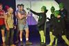 The men of Lambda Chi Alpha perform an alien invasion act for the 16th annual Variety Show, hosted by the Student Activities Council. - Photo by Morris Abernathy