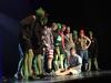 Joey Davis, junior marketing major, plays Petey, a college kid who just found out the alien attack was just a performance for his 21st birthday during the Lambda Chi Alpha performance during the 16th annual Variety Show at the Carl Perkins Civic Center. - Photo by Matt McDaniel