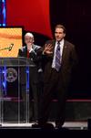 Nick Saban, head football coach at the University of Alabama, answers a question posed by David Dockery, university president, during the fifth annual Roy L. White Legacy Golf and Gala. - Photo by Jacob Moore
