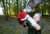 Dr. James A. Huggins, University Professor of Biology and Biology Department Chair, is currently working with eighteen Mississippi kites to reintroduce them back into the wild. - Photo by Jim Veneman