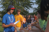 Freshmen Josh White, Ben Burleson, and others prepared to enjoy a SAC-sponsored pizza lunch during FOCUS 2003.

 - Photo by Kristen Nicole Sayres