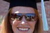 After earning her master of education degree, Melissa Farmer pauses to reflect on summer gradution at West Jackson Baptist Church.  - Photo by Morris Abernathy