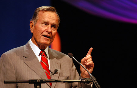 Former U.S. President George H.W. Bush spoke of faith, values and service at Union University's Eighth Annual Scholarship Banquet. 