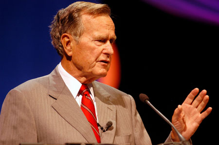 Former U.S. President George H.W. Bush spoke of faith, values and service at Union University's Eighth Annual Scholarship Banquet. 