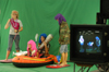 Students were able to make their own music video against a green screen during Fall Fest '04. - Photo by Jonathan Blair