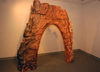 Union art department faculty members displayed their work in the Union University Art Gallery during the month of November.  This clay piece by Lee Benson is called "The Two Witnesses." - Photo by Morris Abernathy