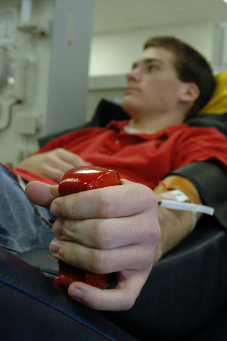 Freshman John Oswalt, athletic training major, said he has donated plasma at the Plasma Biological Services, Inc. in Jackson so many times he has lost count.