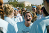 Zeta Whitney Culver shows some spirit with her sisters during the Greek Olympics. - Photo by Kristen Hiller