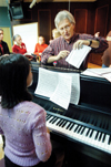 David Burke leads the choral rehearsal for <i>Alexander and the Terrible,Horrible, No Good, Very Bad Day,</i> which was presented by the Union University Players Nov. 15-18. - Photo by Kristen Hiller