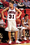 Freshman guard Merideth Richardson awaits to inbound the ball during a game in the 2004 Rotary Classic. - Photo by Jonathan Blair