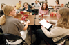 Senior Becky Johnson, political science major, facilitated a focus group Nov. 18 discussing Union's Scholars of Excellence Weekend. - Photo by Kristen Hiller
