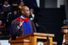 Barry Black, the 62nd chaplain of the U.S. Senate, told the fall graduates how a wrongfully-imprisoned Joseph rose to a position of prominence in Egypt because he remained faithful despite his circumstances.  - Photo by Morris Abernathy