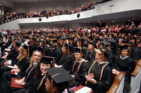 After receiving their diplomas, the fall 2004 graduates prepared to tackle their futures.