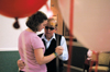 Junior Kathleen Lokey spends Valentines Day at a local nursing home. - Photo by Amanda Herron
