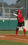 Jessica Kee watches a pitch go by during an at bat in a Union win over Lindsey Wilson. - Photo by Steven Aldridge