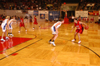 Union's Tiffany Fisher (14) handles the ball as the Lady Bulldogs set their offence during the 77-55 win over Lubbock Christian in the first round of the 2005 NAIA National Tournament. - Photo by Morris Abernathy
