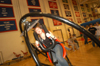 An incoming freshman takes a wild ride during the Spring Thing weekend. - Photo by Morris Abernathy