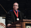 President David S. Dockery addresses the graduates and their family and friends at Union's August graduation.
 - Photo by Jim Veneman