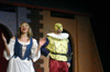 Allie Campbell and Ben Lancaster in <i>The Battle of Dim Wits</i>. - Photo by Morris Abernathy