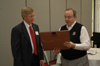 Michael Hayes ('74) was recently inducted into the Hammons Society of Fellows by President Dockery.  Hayes will be conducting studies about climate trends and changes in the west Tennessee region. - Photo by Jim Veneman