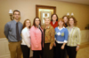 Social work students got the chance to interact with Dr. Viola Miller, Commissioner of the Tennessee Department of Children's Services.  Pictured from left to right are Brandon Bailey, Meredith Waugh, Lindsey Lawrence, Dr. Miller, Rachel Peterson, Laura Shackelford, Annie Ross, and Kathleen Lokey. - Photo by Morris Abernathy