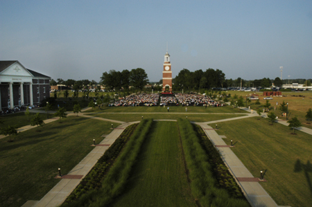 The Great Lawn was the site of the 2005 spring graduation.
