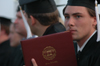 English graduate David Clark looks toward the future during spring graduation. - Photo by Kristen Nicole Sayres