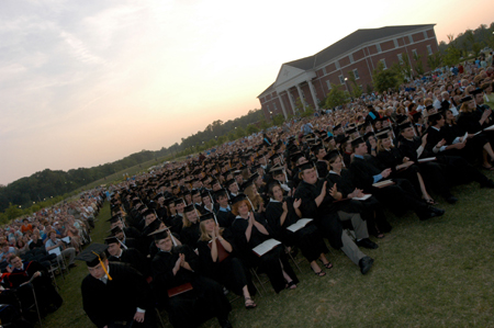After each of the degrees were conferred, the graduates gave themselves a round of applause.