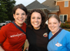 Graduating Seniors Jodie Curtis, Ashley Mitchell, and Becky Johnson fellowship during the Happy Trails social at the Dockery's. - Photo by Morris Abernathy