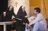 German Sisters learn English from the southern hardshell Baptist. From left to right: Bethany Burchyett as Sister Gertrud, Laura Frost as Sister Maria Martha, Molly Williams as Sister Albertine and Josh Betts as Homer Smith.  - Photo by Jim Veneman