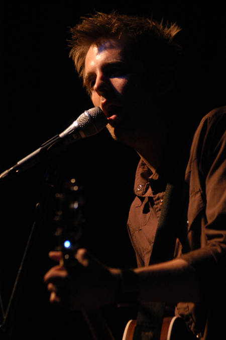 Matt Hammitt, lead vocalist for Sanctus Real, performs during Spring Thing 2005.