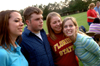 Graduating Seniors Anna White, Brandon Nelms, Cam Armstrong, Lindsey Grace Brown pose for a snapshot during the Young Alums' Happy Trails social at the Dockery's. - Photo by Jonathan Blair