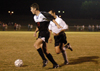 Brendon Kuhlman (17) tries to keep posession of the ball during a Union soccer match. - Photo by Kristen Hiller
