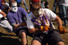 Drew Day & Stephen Ellis pull in the tug of war for Sigma Alpha Epsilon during the Greek Olympics. - Photo by Kristen Hiller