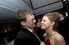 Senior Lauren Oldham smiles at her date, Senior Wayne Campbell, during the Cardinal Ball at the Brooks Museum of Art in Memphis. - Photo by Jonathan Blair