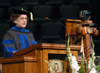 Carolyn Bishop, president and international director of the Consortium for Global Education in Marietta, Ga., brought the commencement address. Bishop encouraged graduates to be willing to compete globally, but to temper such competition with a spirit of cooperation.  - Photo by Morris Abernathy