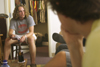 Resident Assistant D.L. Fruge' leads a Bible study during New Student Orientation. - Photo by Kyle Kurlick