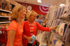 Freshman Christa Smith, music management major, and her mother, Cathy, pick out a shower curtain at Target for her dorm room.  Christa and her family came to Union from South Korea, where her father works for the Department of Defense. - Photo by Brad Moore