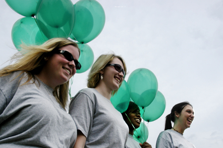 Kappa Deltas Kim Kurz, Jenica Vandiver, Wende Jackson, and Mesha Russell celebrate National Women's Friendship Day.