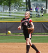 Jackie Cliff releases a pitch during the TranSouth Conference Tournament in Nashville. - Photo by Julie Powell