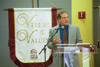 Stan Jones, Wheaton College Provost, speaks at a luncheon with the Union faculty and staff following his chapel address. - Photo by Jim Veneman