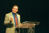 Dr. Stan Jones, Wheaton College Provost, brings his chapel address entitled <i>Seeing Clearly in the Fog.</i>
 - Photo by Jim Veneman