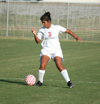 Cynthia Medina makes a play on the ball during Union's match with Martin Methodist. - Photo by Steven Aldridge