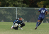 Senior goalie Robert Stinson saves a shot from a Spartan player during Union's 4-1 win over Missouri Baptist University. - Photo by Steven Aldridge