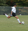 Senior Marko Pavlovic kicks the ball from Union's own box to advance the ball downfield. - Photo by Steven Aldridge