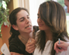 Stephanny Rodriguez, undecided major and Kristmar Rawlins, education major, both freshmen, pretend to be abandoned in a flood for the social work poverty simulation. - Photo by Kyle Kurlick